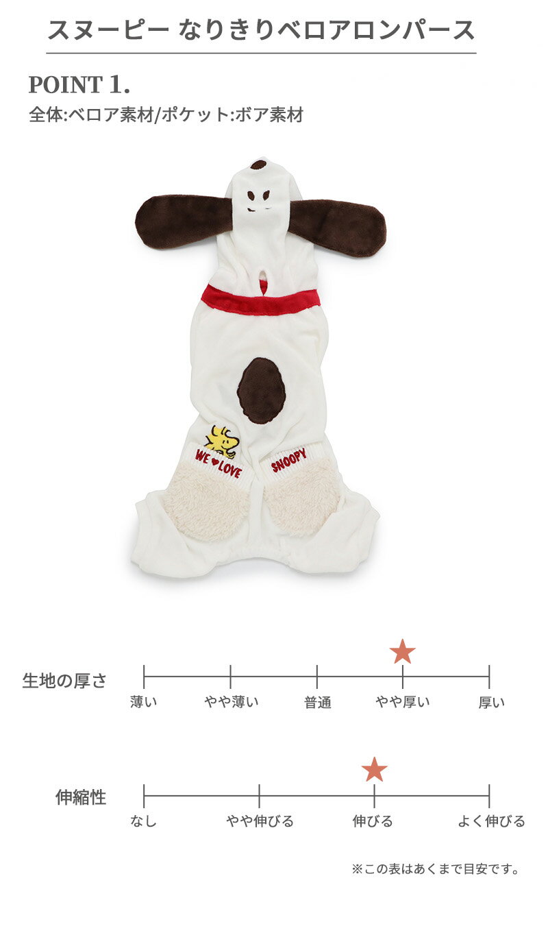 【最大2000円OFFクーポン】セール スヌーピー 犬 服 ロンパース 春 秋 小型犬 | ア...