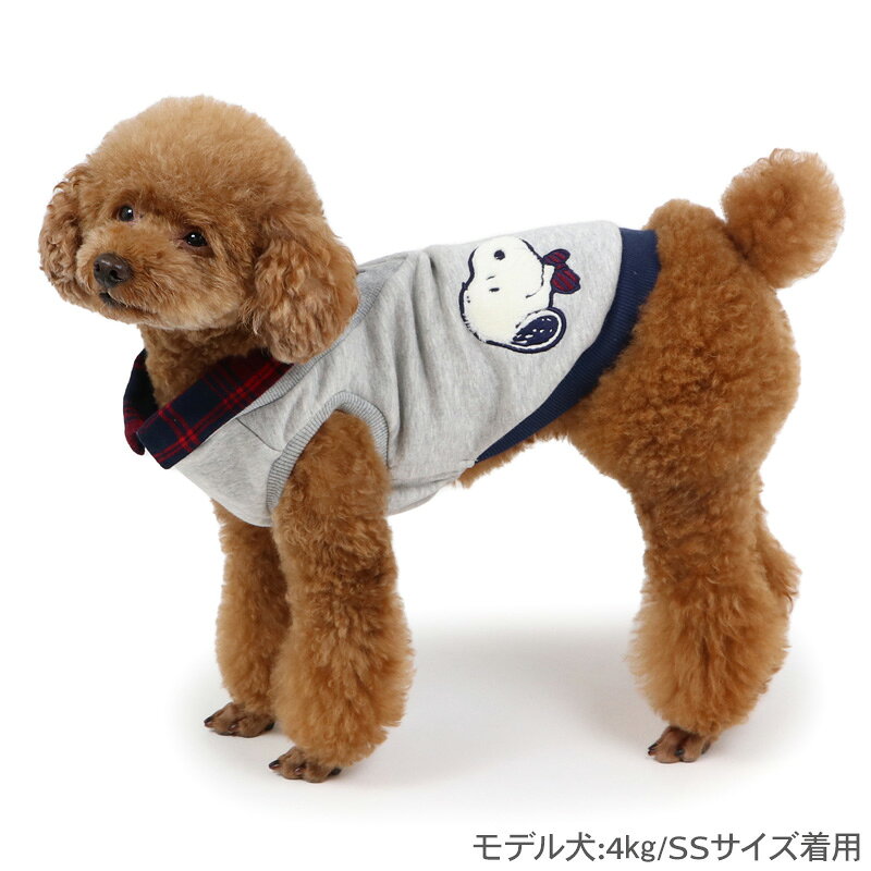 セール 犬 服 冬 おりこう スヌーピー トレーナー 重ね着風 小型犬 中型犬 大型犬 ...