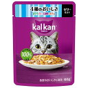マース カルカンパウチ ゼリー仕立て 4種のおいしさ まぐろ・たい・白身魚・さけ入り 60g(キャットフード 総合栄養食)