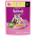 マース カルカンパウチ ゼリー仕立て 子ねこ用 まぐろ たい入り 60g(キャットフード 総合栄養食)