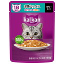 マース カルカンパウチ ゼリー仕立て 18歳から お魚ミックス まぐろ・かつお・白身魚入り 60g(キャットフード 総合栄養食)
