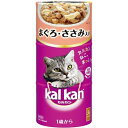 マース カルカン ハンディ缶 1歳から まぐろ・ささみ入り 160g×3缶(キャットフード 猫缶パック)