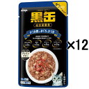 【12袋セット】アイシア 黒缶パウチ かつお節入りまぐろとかつお 70g×12袋(キャットフード グレインフリー)