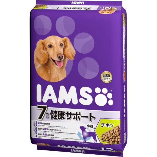 乐天商城 - マース アイムス 7歳以上用 健康サポート チキン 小粒 12kg（ドッグフード シニア高齢犬）