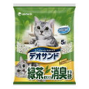 デオサンド 緑茶成分入り消臭する砂 5L(猫砂 トイレ砂 ほのかな香り 鉱物 固まる ユニチャーム)