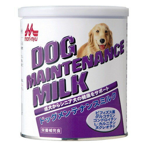 【成犬〜シニア犬用／粉ミルク／犬用栄養補完食】 成犬・シニア犬の健康のために特別に調製されたミルク。乳糖を調整し、おなかの健康をサポートするビフィズス生菌とミルクオリゴ糖を配合しています。原料はすべて吟味されたもののみを使用し、合成保存料・着色料は使用しておりません。 ■原材料：乳たん白質、デキストリン、動物性脂肪、脱脂粉乳、植物性油脂、食物繊維、ブドウ糖、ビフィズス生菌、乾燥酵母、コンドロイチン硫酸、グルコサミン、メチオニン、L-アルギニン、L-シスチン、L-カルニチン、ミルクオリゴ糖、pH調整剤、乳化剤、ビタミン類（A、D、E、B1、B2、B6、B12、C、パントテン酸、ナイアシン、葉酸、ビオチン、コリン、β-カロテン）、ミネラル類（Ca、P、K、Cl、Mg、Fe、Cu、Mn、Zn、I、Se）、イノシトール、ヌクレオチド、香料（バター, ミルククリーム）　■成分：粗たんぱく質23.0％以上、粗脂肪14.0％以上、粗繊維4.0％以下、粗灰分5.5％以下、水分5.0％以下　■カロリー：435kcal/100g　■原産国：日本　■内容量：280g ※パッケージ及び内容等は予告なく変更となる場合があります。 ・ミルク・哺乳器　一覧はこちらから⇒ [キーワード]4978007001763.A1082.J1122森乳サンワールド　ワンラック　ドッグメンテナンスミルク　ゴールデン　プレミアム　粉末　ドッグフード　いぬの餌　ご飯　食事　dog　愛犬　子犬　成犬　高齢犬　パピー　アダルト　シニア　わんこ　ペット用品　犬用品　総合栄養食　サプリメント　授乳　離乳　哺乳　ヘルス　体調　お買い得〜　森乳サンワールド ワンラック ドッグ メンテナンス ミルク 280g　〜 成犬・シニア犬の健康のために特別に調製されたミルク。乳糖を調整し、おなかの健康をサポートするビフィズス生菌とミルクオリゴ糖を配合しています。原料はすべて吟味されたもののみを使用し、合成保存料・着色料は使用しておりません。 ◆吟味された原料を使った国産品。 ◆栄養バランスや健康が気になったときに適した栄養食。 ◆脂肪代謝、脳の機能に関与するL-カルニチンを配合。 ◆おなかの健康を守るビフィズス生菌配合。 ◆ビフィズス菌を増やすミルクオリゴ糖を配合。 ◆皮膚と毛づやのためにビタミン、ミネラル強化。 ◆下痢をしないよう乳糖を牛乳の1/6以下に調整。 ※パッケージ及び内容等は予告なく変更となる場合があります。 ・ミルク・哺乳器　一覧はこちらから⇒