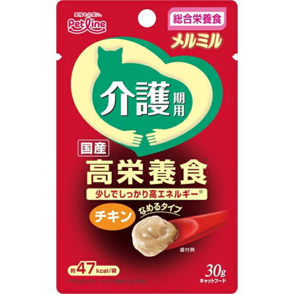 Rakuten - ペットライン メルミル 介護期用 チキン 30g（キャットフード 食が細くなった猫に）