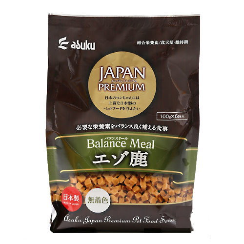 asuku（アスク） ジャパンプレミアム バランスミール エゾ鹿 600g（ドッグフード 半生 国産）