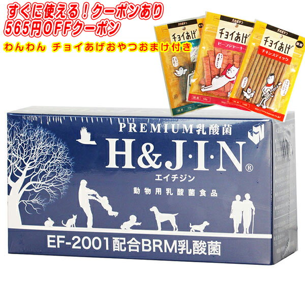 【565円オフクーポン わんわんチョイあげおまけ付き】乳酸菌 サプリ 動物用乳酸菌食品 H&JIN 90包 動物用サプリメント 栄養補助食品 ペットのサプリ [ 乳酸菌 犬 乳酸菌 猫 乳酸菌 ペット用 犬用 猫用 ドッグ用 キャット用）【健康補助食品 動物病院専用 乳酸菌EF2001 ]