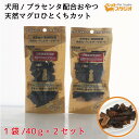 ペットおやつ 天然マグロ ひとくちカット 犬用 40g×2個セット 三崎港産 無添加 SPF無菌豚プラセンタ配合 プラセンタ サプリメント 自然食おやつ ペット...