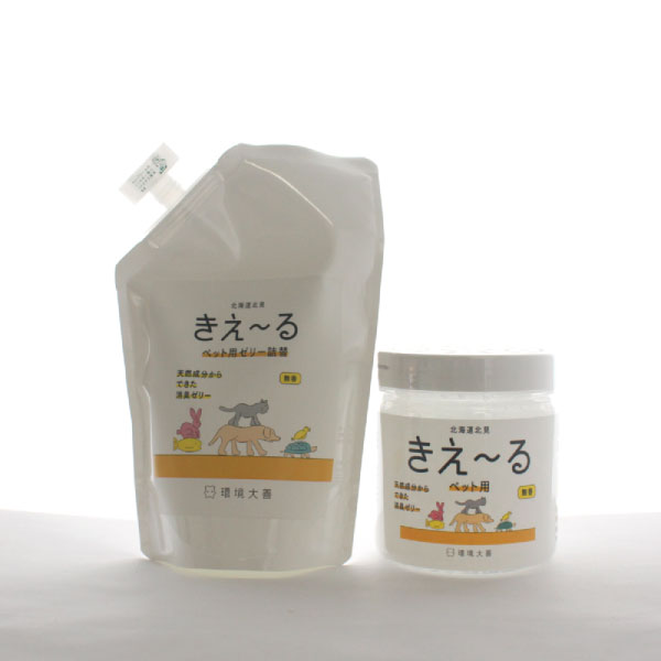 犬猫用 きえ～る ペット用消臭ゼリー 480g｜詰替え480gセット 天然成分 無香