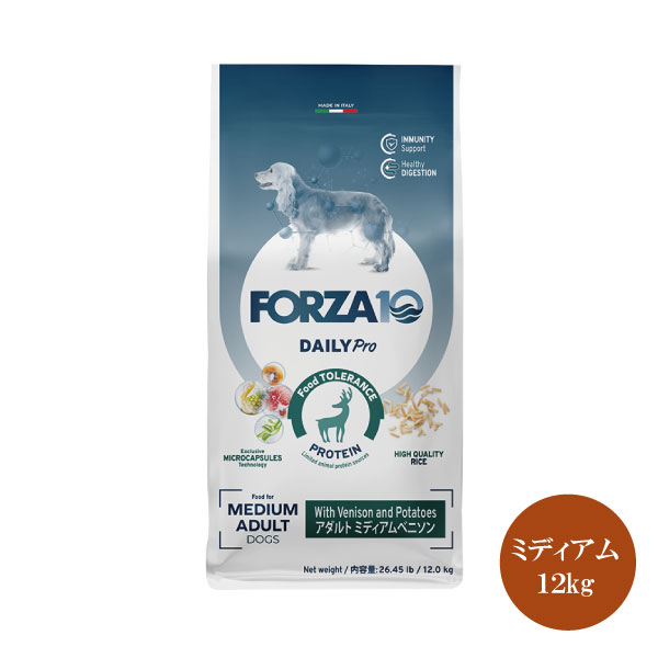 Rakuten - 【Forza10】Daily Pro アダルトミディアム ベニソン 12Kg 愛犬用 成犬用総合栄養食