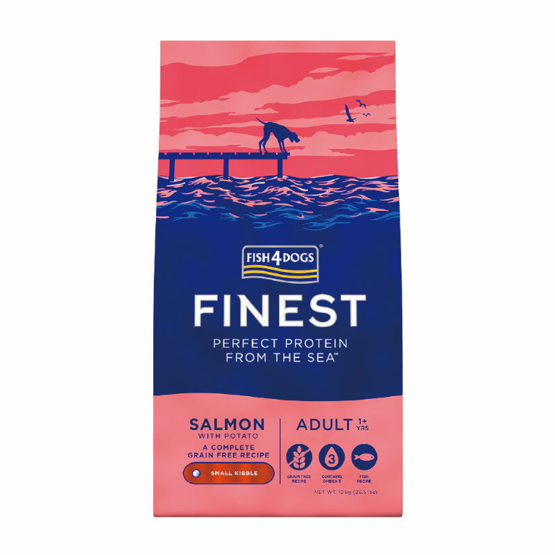 Rakuten - フィッシュ4ドッグ ファイネスト サーモン 小粒 12kg 成犬～シニア犬用 ドッグフード 正規品