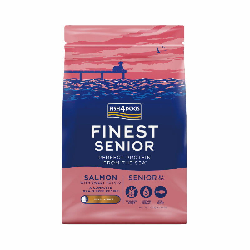 Rakuten - フィッシュ4ドッグ ファイネストシリーズ サーモン シニア小粒 1.5kg オメガ3脂肪酸 必須アミノ酸