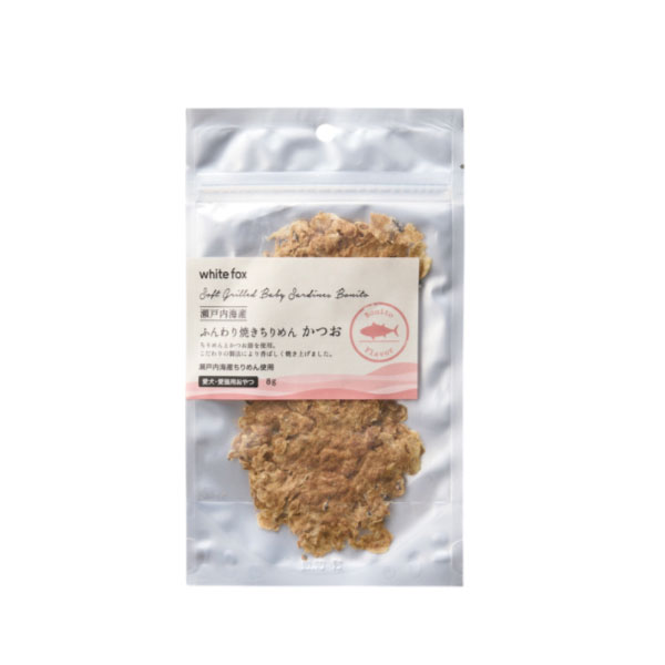 【whitefox】愛犬・愛猫用 瀬戸内海産ふんわり焼きちりめん かつお 8g 無添加おやつ