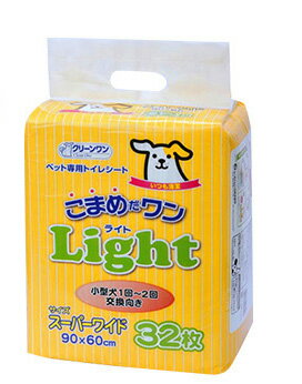 クリーンワン こまめだワンライト スーパーワイド 32枚*6個（1ケース）　4990968106417　シーズイシハラ　送料無料【ポイント0604】