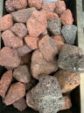 水槽底石 アクアリウム 熱帯魚 観賞魚 溶岩石 (赤) 大 3kg サイズ：約30mm-80mm 水槽 高ろ過 石 砂利 爬虫類 送料無料【DBA】