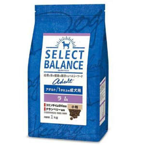 セレクトバランス アダルト ラム 小粒 1kg ＜3個無料＞ 1才 成犬 犬 ドッグフード プレミアムフード SELECT BALANCE 1才以上 食物アレルギー アレルギー [ ]