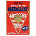 「クエン酸回路」に注目し、忙しい現代人に不足しがちな 約40種類の栄養素をバランスよく配合した美味しい健康飲料です 水にさっと溶ける顆粒状で、すっきりさわやかなレモン果汁風味 1Lで98kcalと、低カロリーに仕上げました カロリーが気になる方も、安心してご愛飲いただけます 飲みやすい味で、無理なく続けることが可能です 【飲用方法】 ・水に溶かしてお召し上がりください 　ミネラルウォーターや浄水器の水を使用するとさらに美味しくいただけます ・お好きな時間にお召し上がりください 　1日に500ml〜1000mlを目安に、毎日お召し上がり頂くことをお勧めします ・「メダリスト」はホットでもお飲み頂けます 　ホット飲用時はコップ一杯サイズの170ml(スティックタイプ)がお勧めです 水に溶かすだけでも美味しいメダリスト 酸っぱい味が苦手な方は、野菜ジュース、フルーツジュースなどに溶かすと 酸味が抑えられ飲みやすくなります また、紅茶に入れて頂くとレモンティーのように美味しくいただけます メダリストは様々な飲み方で、美味しく手軽にあなたの健康と美容をサポートします 【成分(1L用28gあたり)】 エネルギー：98kcal たんぱく質：1.7g 脂質：0g 炭水化物：24.4g ナトリウム：123mg クエン酸：6580mg アラニン：180mg グリジン：140mg バリン：65mg アルギニン：65mg ロイシン：55mg リジン：45mg アスバラギン酸Na：45mg イソロイシン：18mg ヒスチジン：18mg シスチン：18mg フェニルアラニン：18mg トレオニン：9mg メチオニン：9mg グルタミン：140mg クレアチン：461mg カルシウム：233mg マグネシウム：21mg カリウム：31mg 鉄：1mg ビタミンA：470μg ビタミンB1：0.71mg ビタミンB2：9.4mg ナイアシン：9mg パントテン酸：3.6mg ビタミンB6：1.2mg ビタミンB12：1μg ビタミンC：314mg ビタミンD：2.4μg ビタミンE：5mg 葉酸：95μg 無臭にんにく：9.2mg カテキン：14.2mg 【原材料】 甜菜糖、クレアチン、茶エキス、酵母エキス、無臭にんにく、クエン酸、トレハロース 乳酸Ca、アミノ酸ミックス（アラニン、グルタミン、グリシン、アルギニン、バリン ロイシン、リジン、アスパラギン酸Na、イソロイシン、シスチン、ヒスチジン フェニルアラニン、トリプトファン、トレオニン、メチオニン）、ビタミンC クエン酸Na、甘味料（スクラロース）、硫酸Mg、香料、塩化K、ビタミンB2 クエン酸鉄Na、ナイアシン、ビタミンE、パントテン酸Ca、ビタミンB6、抽出カロチン ビタミンB1、ビタミンA、葉酸、ビタミンD、ビタミンB12