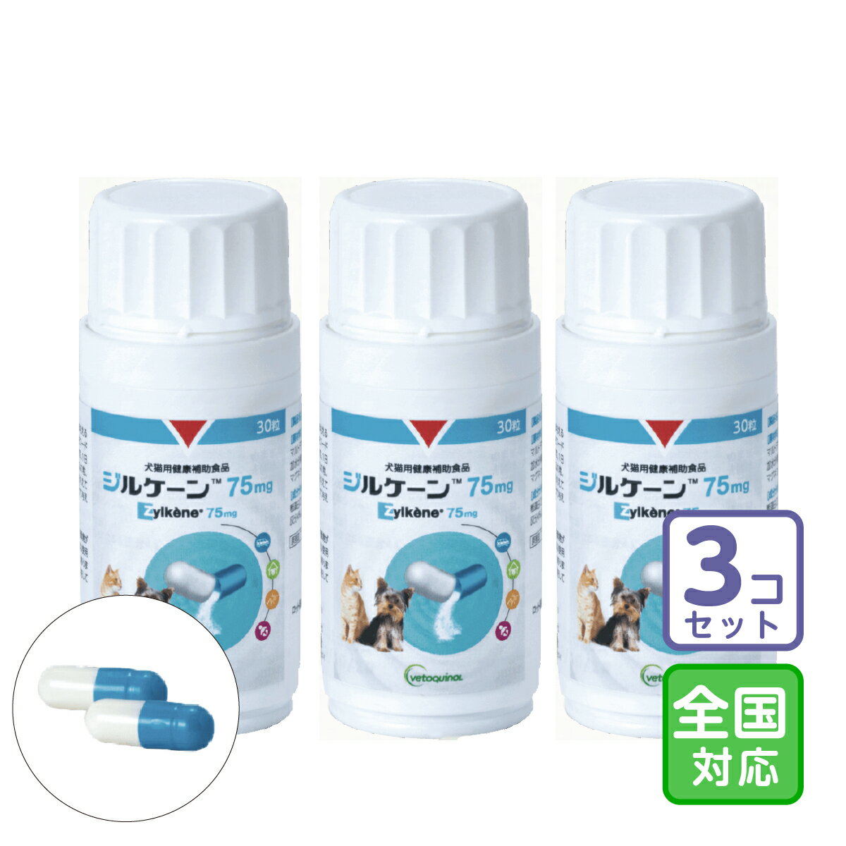 お届け先全国対応/3個セット「ジルケーン 75mg」【1688】