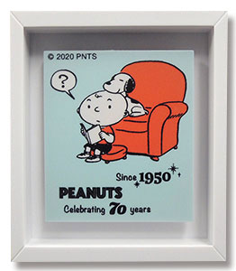 70YEARS PEANUTS　70周年 限定 Snoopy　スヌーピー　フレームマグネット　E　52mm×60mm
