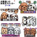 犬 ステッカー 多頭犬 プードル シーズー 犬 シール 愛犬 雑貨 グッズ DOG IN CAR ペット DOGINCAR オリジナル ハンドメイド 手作り 車 車用ステッカー 犬雑貨 車 敬老の日 ギフト