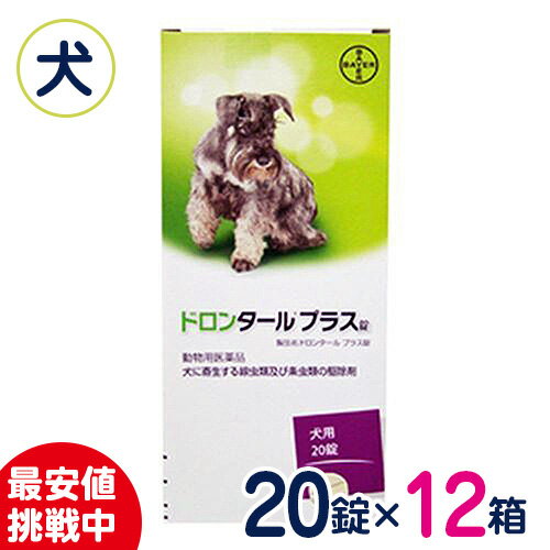 ［まとめ買いがお得！］バイエル　ドロンタールプラス錠　犬用寄生虫駆除剤　20錠×12箱セット