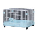 GB Sクラス D-07 犬用ケージ ( ホワイト金網&ブルーボトム)