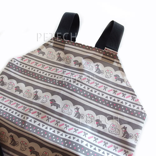 【防水】トリミングエプロン　cut ビター柄　アジャスターバックルタイプ　防水エプロン　【メール便対応】　★