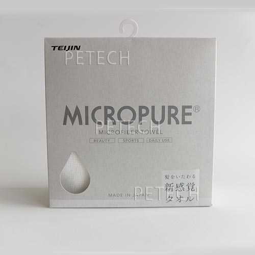 ミクロピュアR ヘアタオル マイクロファイバー ホワイト 約35×80cm ★