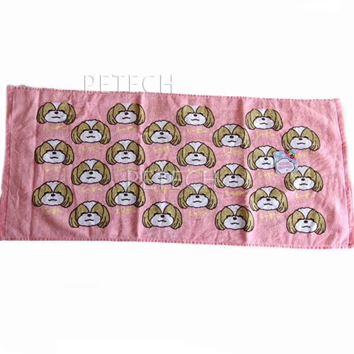 Rakuten - フェイスタオル しーずー ワンワンワールド 約34×75cm 【ネコポス便対応】