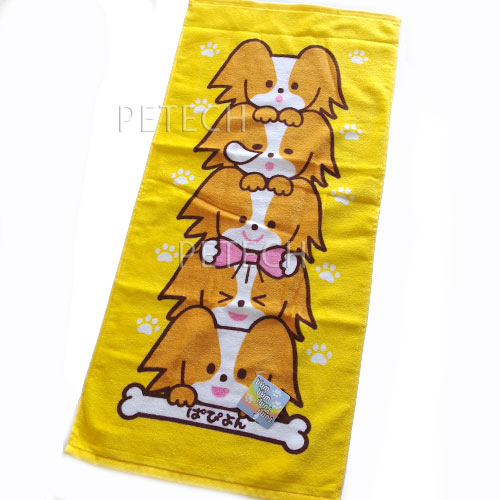 乐天商城 - ツミツミワンワン ぱぴよん フェイスタオル 約34×75cm 【ネコポス便対応】