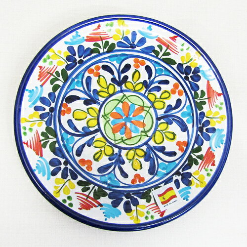 ■スペイン陶器■ハエン　絵皿A Φ23cm 503ANO．7