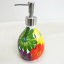 □スペイン陶器□ハエンソープボトルフラワー 411MF