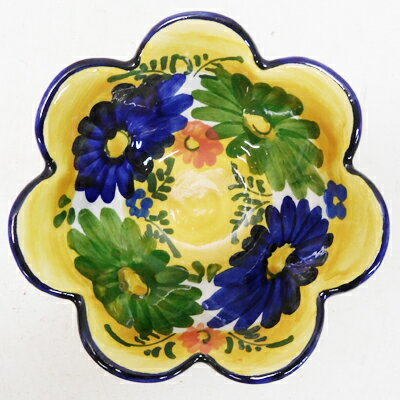 ■スペイン陶器■ハエン　フリル ボウル G&Bフラワー