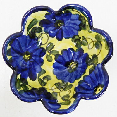 ■スペイン陶器■ハエン　フリル ボウル Y&Bフラワー