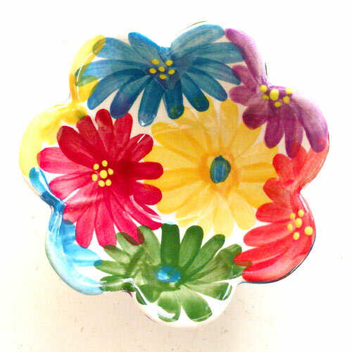 ■スペイン陶器■ハエン　フリル ボウル フラワー