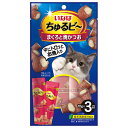 【賞味期限:2025/8/31のため特価】いなばペット QSC-265 ちゅるビ~まぐろと焼かつお 10g×3 訳あり
