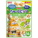 【賞味期限:2025/10/15のため特価】いなばペット DS-325 ちゅ〜るビッツささみ野菜V 12g×14 訳あり
