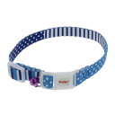 ◇ペティオ CAT COLLAR ボーダードットカラー ブルー W57400