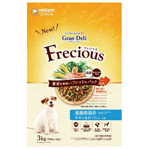 ◇ユニ・チャーム Gran Deli Frecious アダルト成犬用 低脂肪設計 チキン&ビーフ入り 3kg