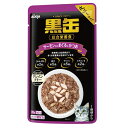◇アイシア 黒缶パウチ サーモン入りまぐろとかつお 70g