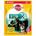 商品の特徴 マースジャパンリミテッド ペディグリー デンタエックス 超小型犬用 レギュラー 14本 ●独自のX型を噛むことで歯石の蓄積を抑える歯みがき専用ガム。超小型犬のために設計。 ●X型を噛んで歯石形成を抑える! 製品仕様 ●原材料 でん粉類、小麦、とうもろこし、タンパク加水分解物、STPP、ゼラチン、緑茶抽出物、グリセリン、ミネラル類(Ca、Cl、K、Zn)、増粘安定剤(アラビアガム)、保存料(ソルビン酸カリウム)、香料(チキンフレーバー)、着色料(銅クロロフィル) ●内容量147g ●賞味期限:18カ月 ●原産国または製造地:タイ JANコード：4902397844013 ※商品詳細につきましてはメーカーHP等よりご確認下さいますようお願いいたします。※商品のデザイン、仕様は予告なく変更する場合がありますのでご了承ください。