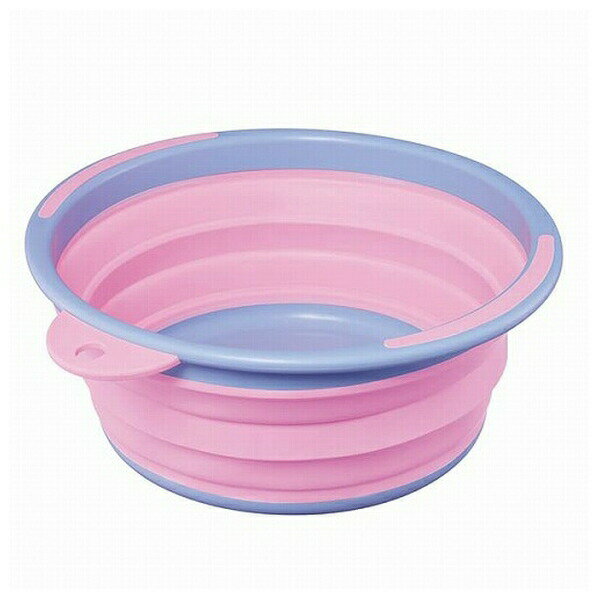 ◇伊勢藤 ソフトタブ ピンク | バケツ 折りたたみ ソフトタブ 収納 アウトドア 洗車 洋服 つけ置き洗い ..