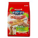 ◇ユニ・チャーム(unicharm) グラン・デリ ふっくら仕立て 低脂肪 鶏ささみ・ビーフ・緑黄色野菜・小魚・チーズ・角切りビーフ粒入り 1.7kg