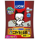 ◇ライオンペット ニオイをとる砂 7歳以上 鉱物タイプ 5L 猫砂 トイレ砂 加齢臭 強力消臭 ネコ用 消臭 ネコ砂 ねこ砂 ベントナイト 鉱物系 抗菌 清潔(4)