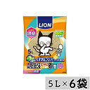 【まとめ買い】◇ライオンペット LION ニオイをとるおから砂 5L×6袋セット 猫砂 トイレ砂