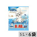 【まとめ買い】◇ユニ・チャーム(unicharm) デオサンド 香りで消臭する紙砂 ナチュラルソ−プの香り 5L×6袋セット