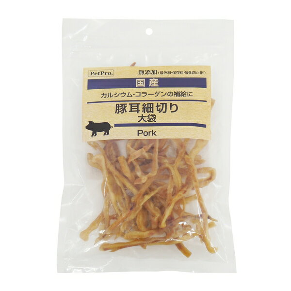ペットプロジャパン 国産おやつ 無添加 豚耳細切り 160g