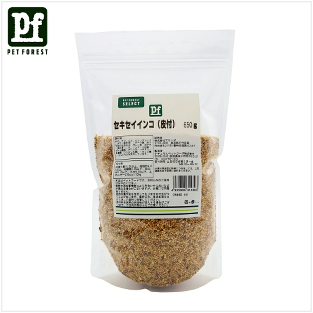 商品の特徴 ペットフォレスト セキセイインコ650g ■栄養、嗜好などをあらゆる角度からセキセイインコを 研究して作られたセキセイインコ用フードです。 ■各栄養素が豊富な小松菜、嗜好性を増すリンゴを 配合しています。 製品仕様 [原材料名] キビ(皮付き)、アワ(皮付き)、ヒエ(皮付き)、カナリアシード(皮付き)、アワ(皮むき)、オーツ麦(皮むき)、赤アワ・ 赤キビ(皮付き)、ボレー粉 ※アワ(皮むき)には、リンゴ・小松菜・ビール酵母・クロレラ、ハチミツ・乳酸菌(フェカリス菌)・オリゴ糖・カルシウムが添加してあります。 [内容量] 650g [成分表] 粗蛋白質10.2%以上、粗脂肪4.8%以上、粗繊維8.4%以下、粗灰分4.1%以下、水分9.5%以下、エネルギー100gあたり370kcal [原産国] 日本 JANコード：4932804314303 ※商品詳細につきましてはメーカーHP等よりご確認下さいますようお願いいたします。※商品のデザイン、仕様は予告なく変更する場合がありますのでご了承ください。